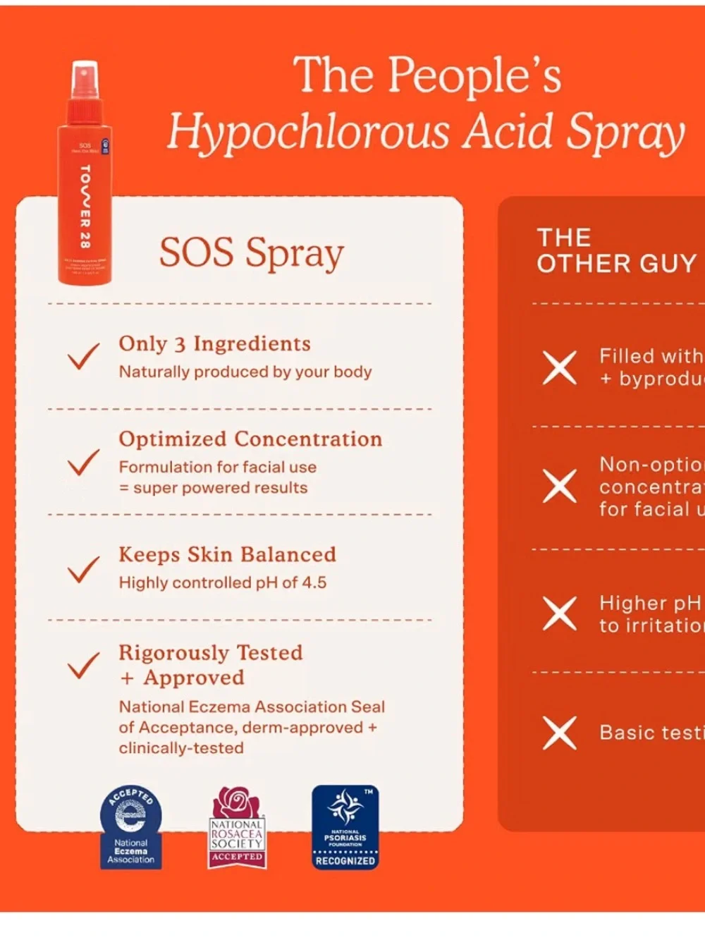 Tower 28 SOS Daily Rescue Soothing Hypochlorous Acid Spray for Face (2 oz)